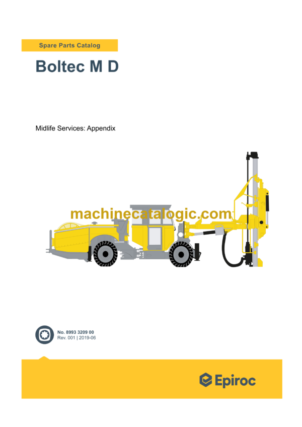 Epiroc Boltec M D Spare Parts Catalog