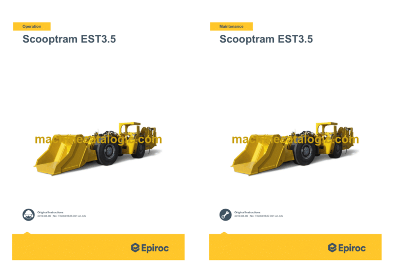 Epiroc Scooptram EST3.5 Operation and Maintenance Manual