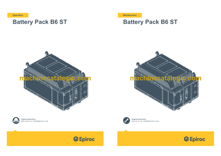 Epiroc Battery Pack B6 ST Operation and Maintenance Manual