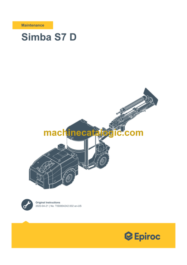 Epiroc Simba S7 D Maintenance Manual