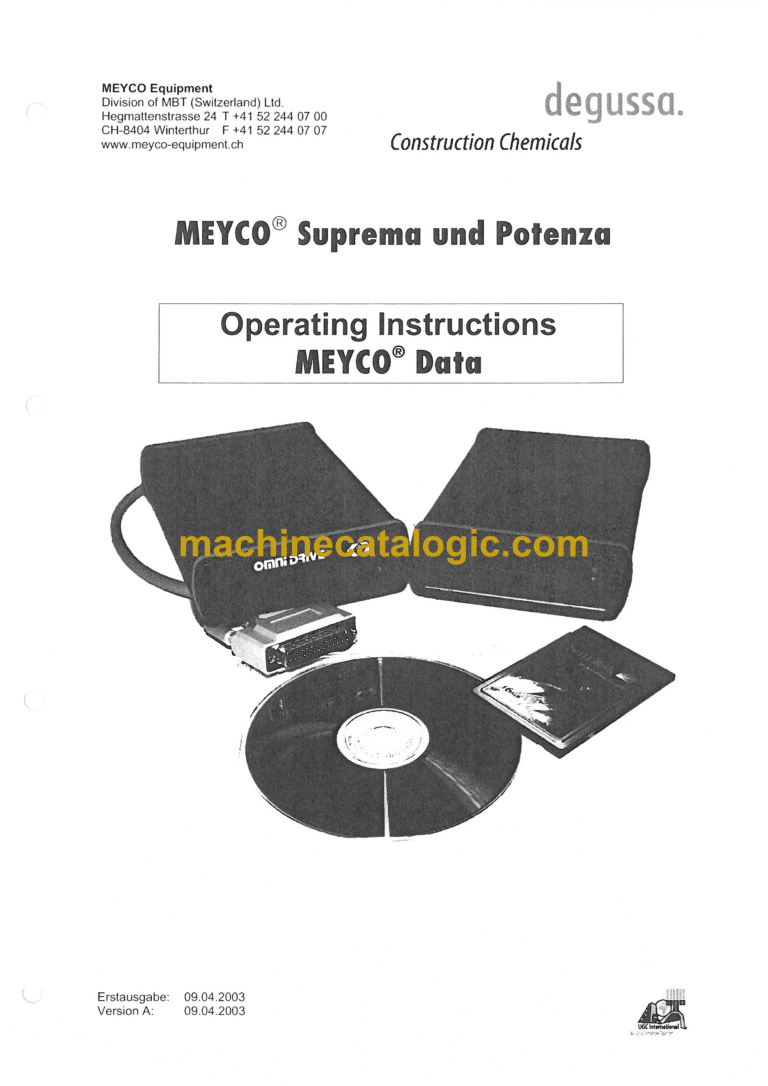 Epiroc MEYCO Data Operation Manual