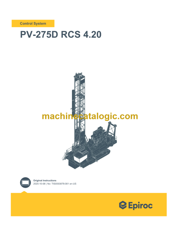 Epiroc PV-275D RCS 4.20 Pit Viper Control System Manual