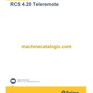 Epiroc RCS 4.20 Teleremote Control System Manual