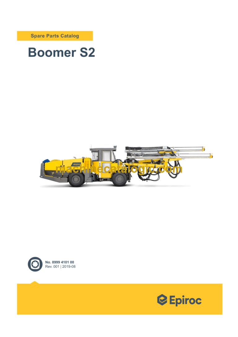 Epiroc Boomer S2 Spare Parts Catalog