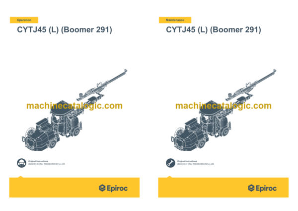 Epiroc CYTJ45 (O) (Boomer 281 DC15) Operation and Maintenance Manual