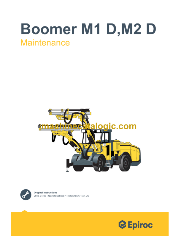 Epiroc Boomer M1 D, M2 D BUT 36 Tier 4 Final Maintenance Manual