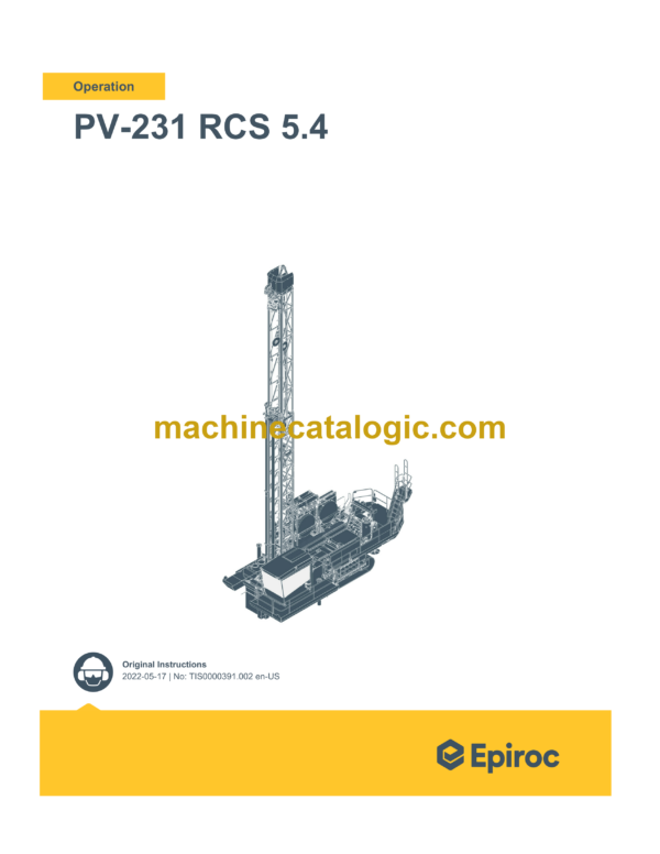 Epiroc Pit Viper PV-231 RCS 5.4 Operation Manual