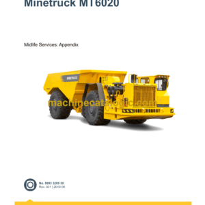 Epiroc Minetruck MT6020 Spare Parts Catalog