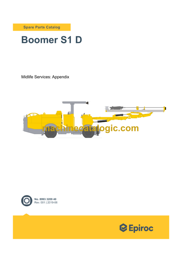 Epiroc Boomer S1 D Spare Parts Catalog