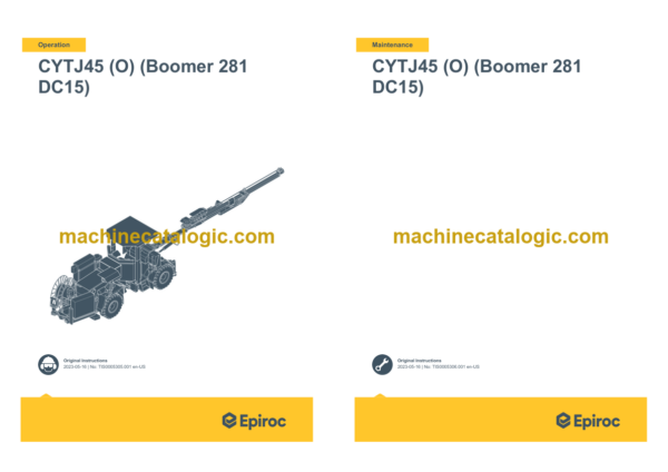 Epiroc CYTJ45/2 (O) (Boomer 282) Operation and Maintenance Manual