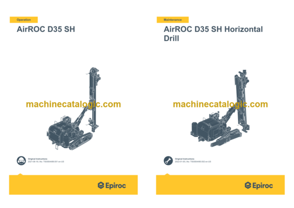 Epiroc AirROC D35 SH Horizontal Drill Operation and Maintenance Manual