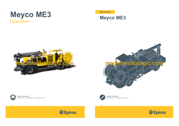 Epiroc Meyco ME3 Operation and Maintenance Manual