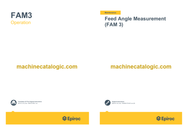 Epiroc FAM Operation and Maintenance Manual