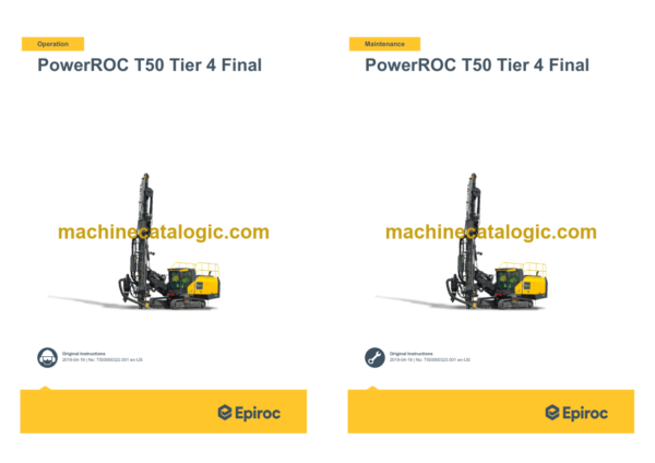 Epiroc PowerROC T50 Tier 4 Final Operation and Maintenance Manual