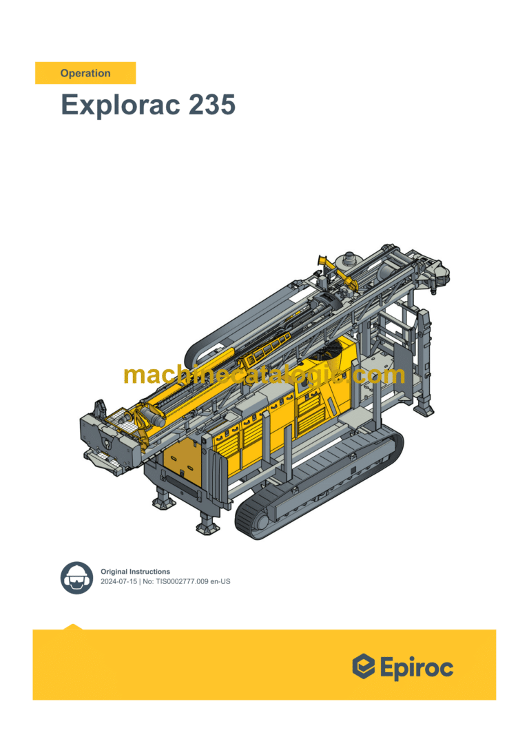 Epiroc Explorac 235 Crawler Operation Manual