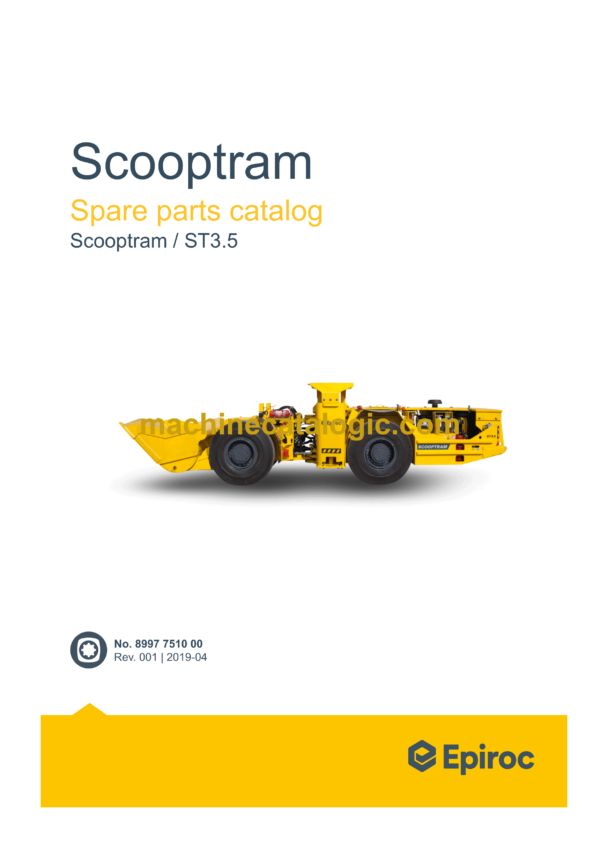 Epiroc Scooptram ST3.5 Spare Parts Catalog