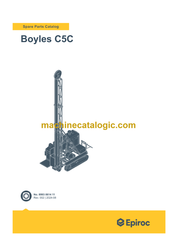 Epiroc Boyles C5C Spare Parts Catalog