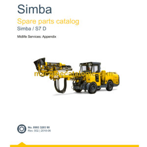 Epiroc Simba S7 D Spare Parts Catalog