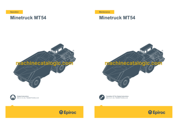 Epiroc Minetruck MT54 (Stage 2) Operation and Maintenance Manual