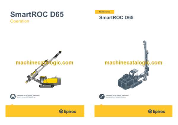 Epiroc SmartROC D65 Tier 3 Operation and Maintenance Manual