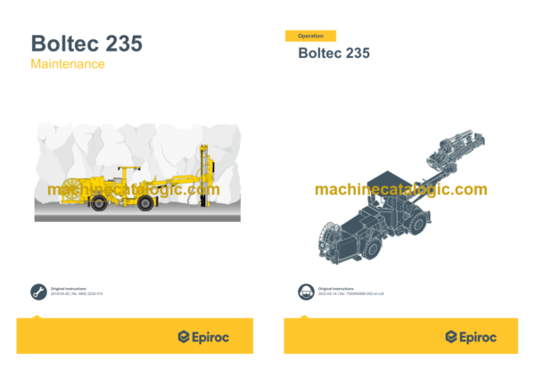 Epiroc Boltec 235 Operation and Maintenance Manual