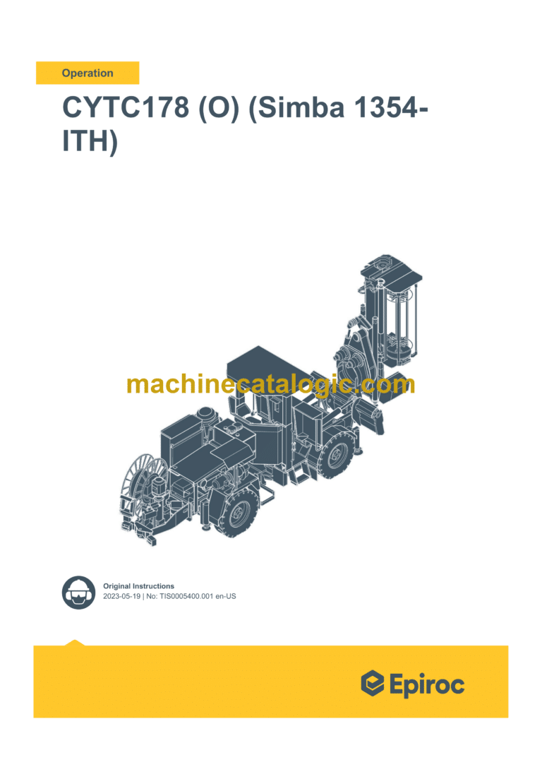 Epiroc CYTC178 (O) Simba 1354-ITH Operation Manual