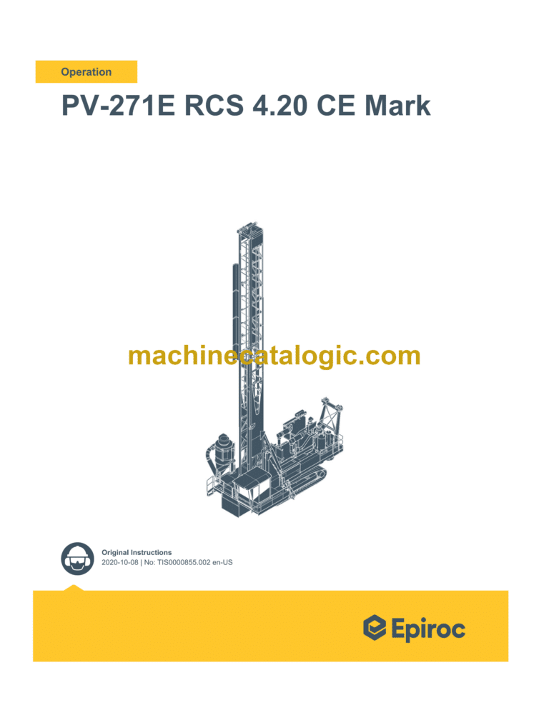 Epiroc Pit Viper PV-271E RCS 4.20 CE Mark Operation Manual