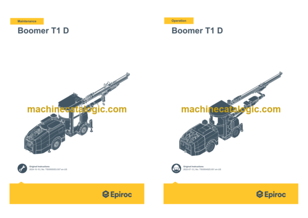 Epiroc Boomer T1 D Operation and Maintenance Manual