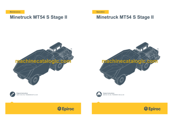 Epiroc Minetruck MT54 S Stage II Operation and Maintenance Manual