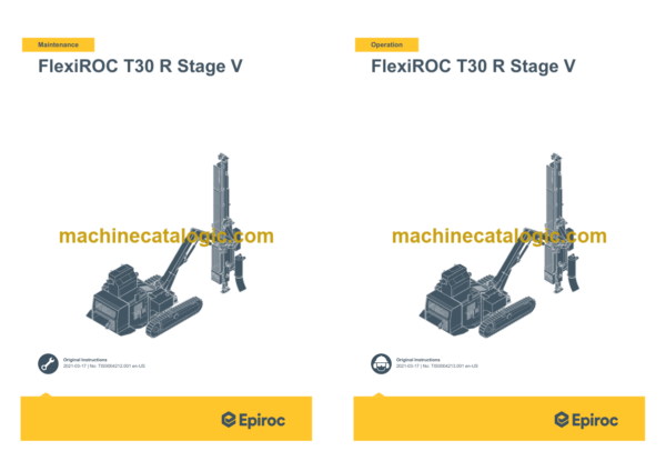 Epiroc FlexiROC T30 R Stage V Operation and Maintenance Manual