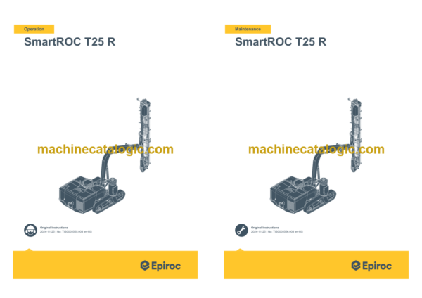 Epiroc SmartROC T25 R Stage V Tier 3 Operation and Maintenance Manual