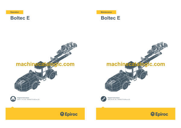 Epiroc Boltec E Operation and Maintenance Manual