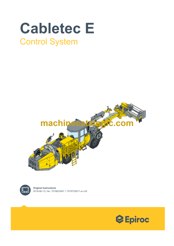 Epiroc Cabletec E Control System Manual