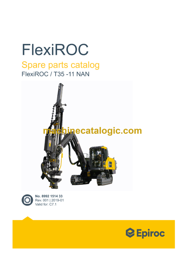 Epiroc FlexiROC T35-11 NAN Spare Parts Catalog