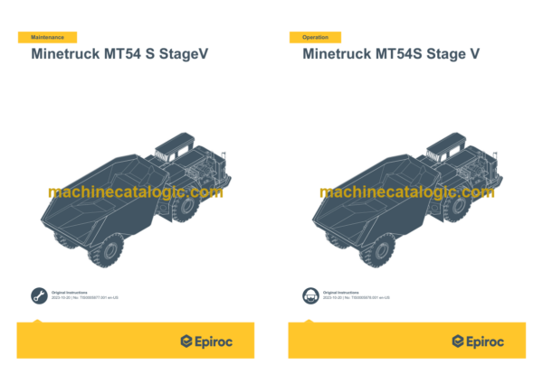 Epiroc Minetruck MT54 S Stage V Operation and Maintenance Manual