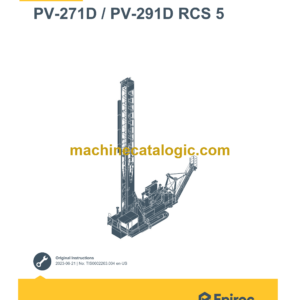 Epiroc Pit Viper PV-271D PV-291D RCS 5 Maintenance Manual