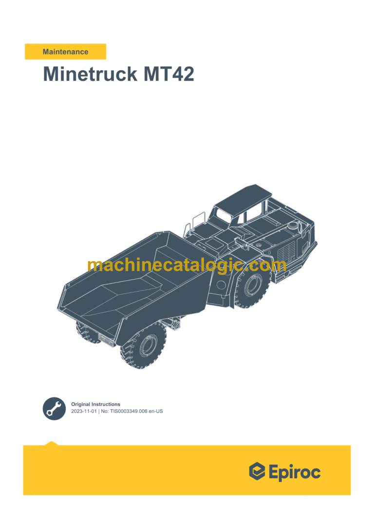 Epiroc Minetruck MT42 Mk2 Stage 5 Maintenance Manual