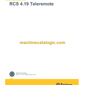 Epiroc RCS 4.19 Teleremote Control System Manual