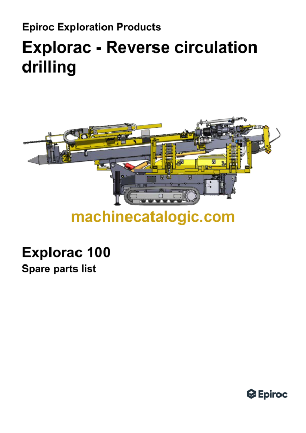 Epiroc Explorac 100 Reverse Circulation Drilling Spare Parts Catalog