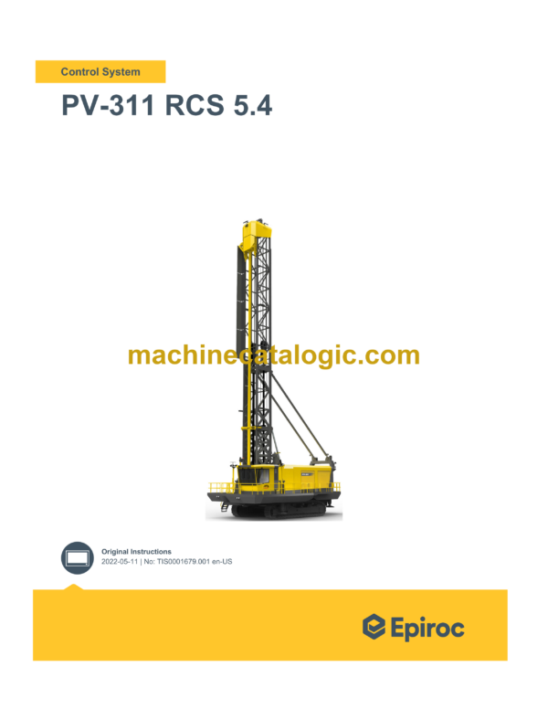 Epiroc PV-311 RCS 5.4 Pit Viper Control System Manual