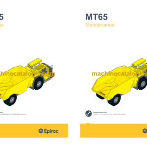 Epiroc Minetruck MT65 Operation and Maintenance Manual