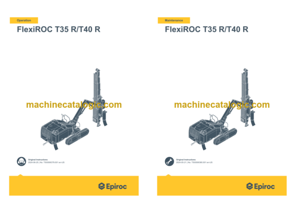 Epiroc FlexiROC T35 R T40 R Operation and Maintenance Manual