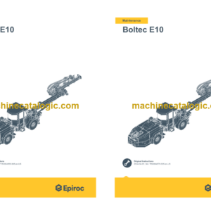 Epiroc Boltec E10 Operation and Maintenance Manual