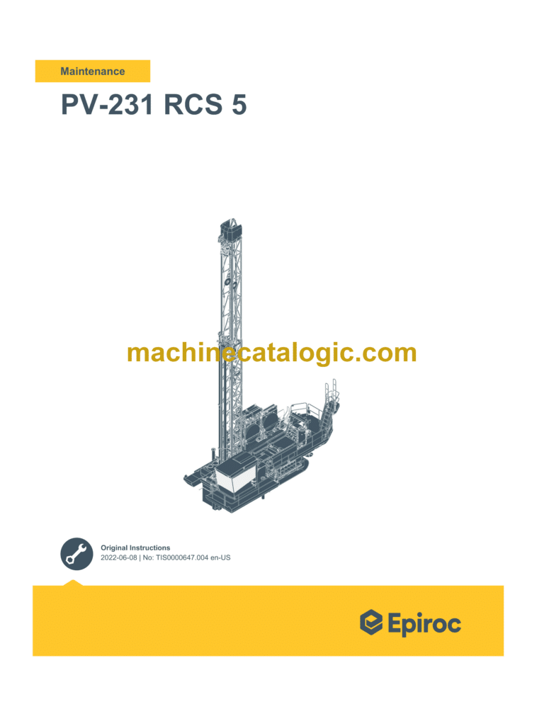 Epiroc Pit Viper PV-231 RCS 5 Maintenance Manual