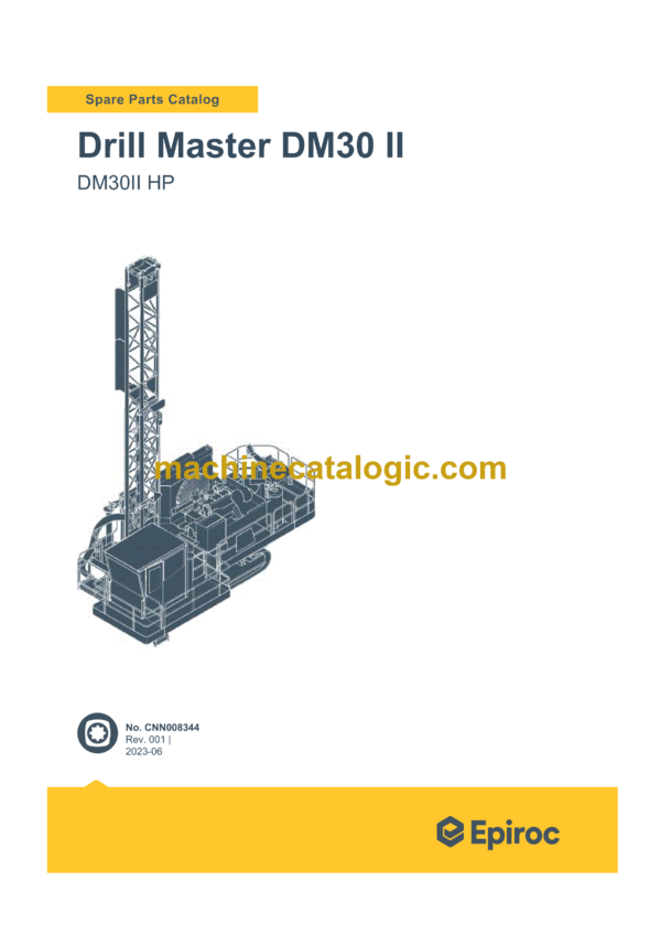 Epiroc Drill Master DM30II HP Spare Parts Catalog