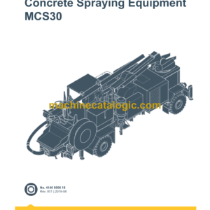 Epiroc MCS30 Concrete Spraying Equipment Spare Parts Catalog