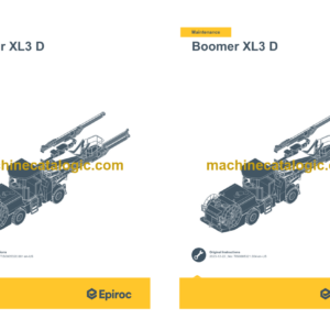 Epiroc Boomer XL3 D Operation and Maintenance Manual