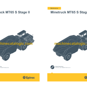 Epiroc Minetruck MT65 S Stage II Operation and Maintenance Manual