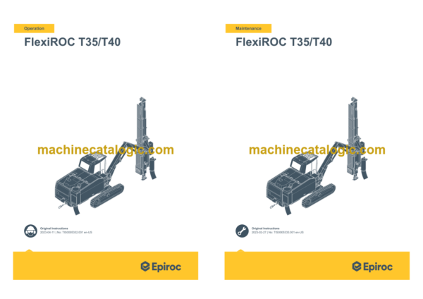 Epiroc FlexiROC T35 T40 China Stage IV Operation and Maintenance Manual