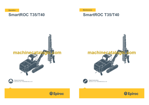 Epiroc SmartROC T35 T40 Mk II Stage V Operation and Maintenance Manual